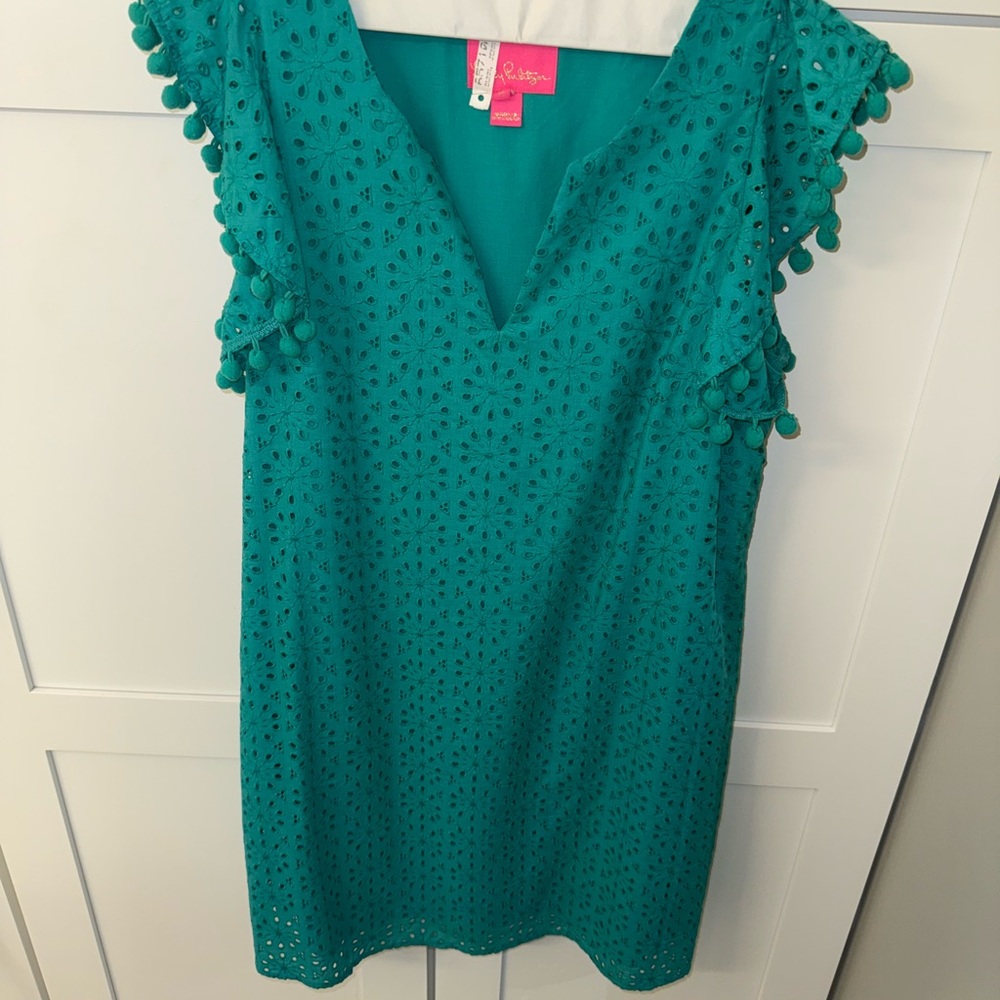Lilly Pulitzer Teal/Green Eyelet Women's Dress